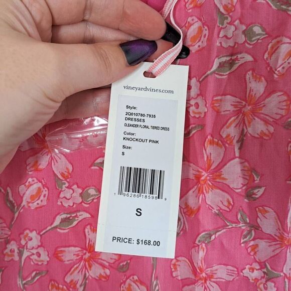 Vineyard Vines Women's Oleander Floral Tiered Dress size Small NWT - Picture 6 of 9